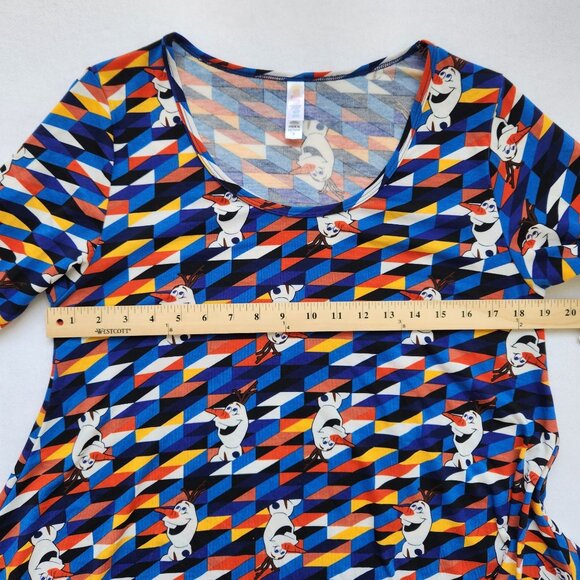 Disney Olaf Frozen Geometric Print Swing Tunic Top Shirt Vacation Cute Comfy S - Picture 7 of 8